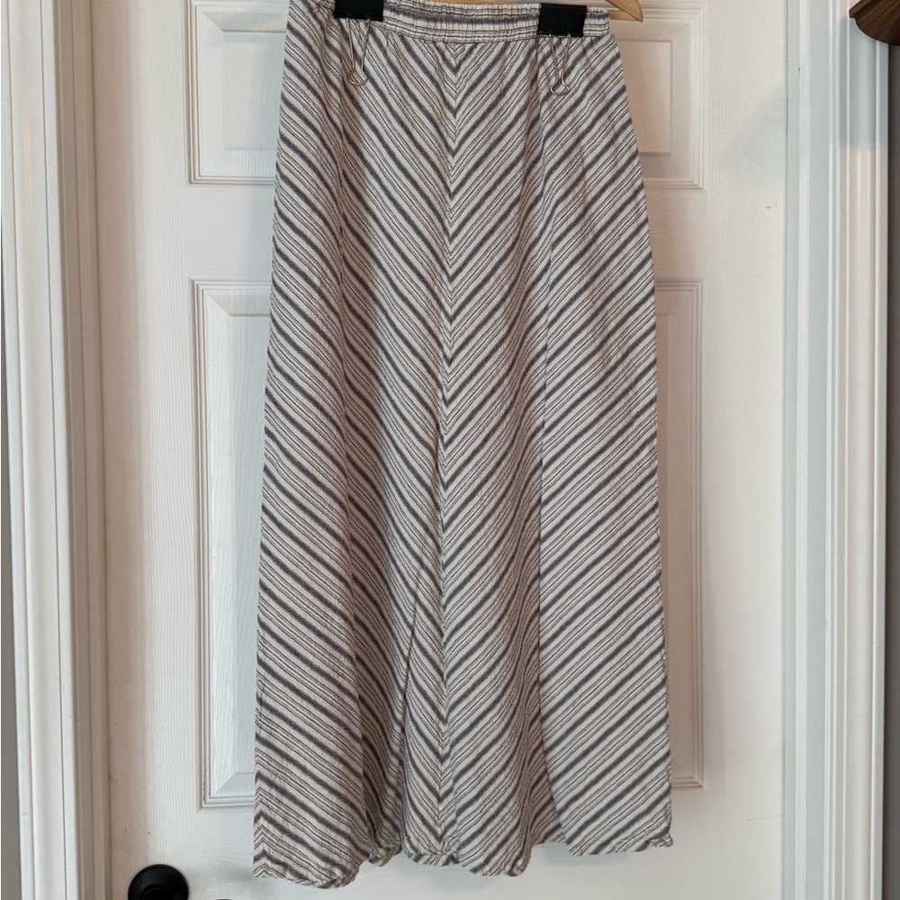 For Cynthia White and Blue Maxi Skirt